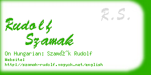 rudolf szamak business card